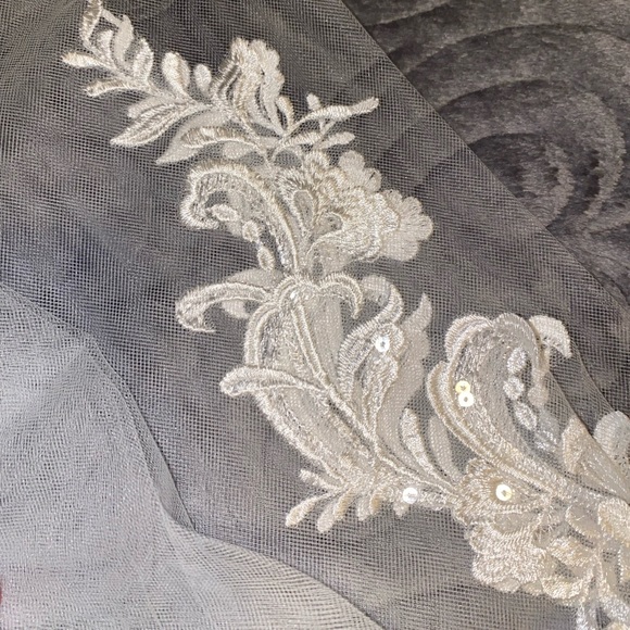 Ivory Cathedral Bridal Veil - Picture 4 of 5